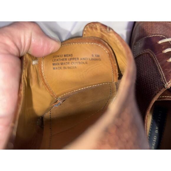 Giorgio Brutini Mens Jeffers 25043 Leather Woven Derby Shoes - Picture 7 of 8